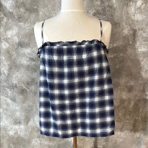 Madewell Blue and White Boxy Camisole Top (Love 10)